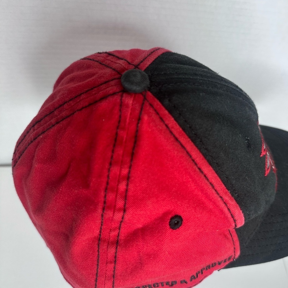 Harley-Davidson Motorcycle Red Black Men Baseball Hat Fitted One Size A-Flex Cap - Picture 3 of 6